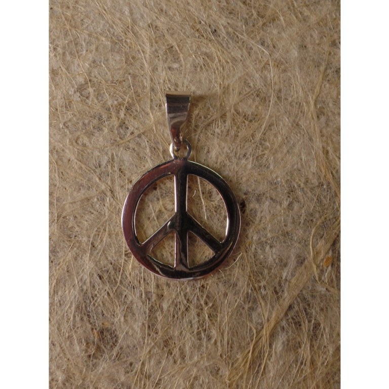 Pendentif argent Peace & Love