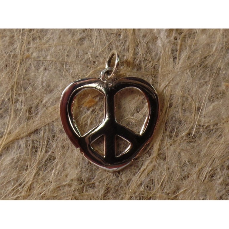 Pendentif cœur peace and love