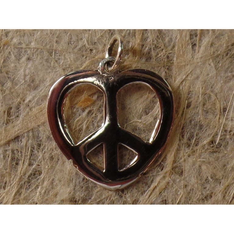 Pendentif cœur peace and love