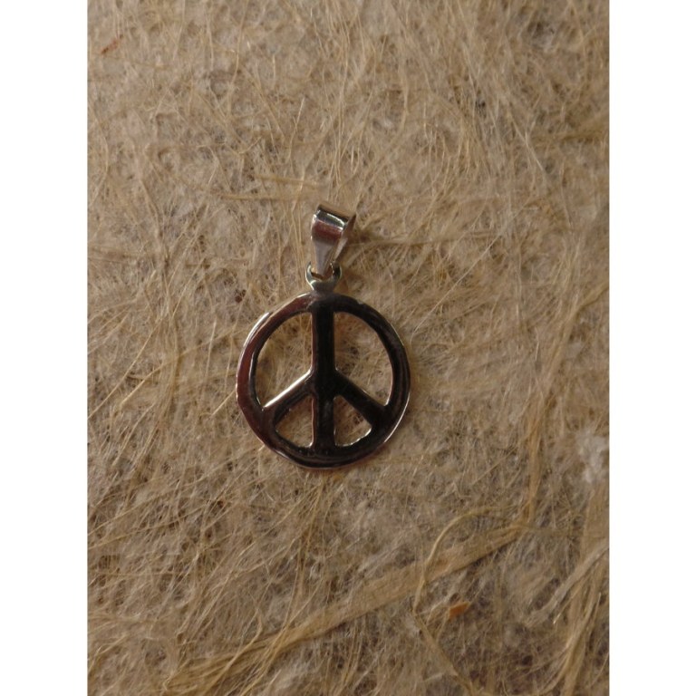 Pendentif argent Peace & Love