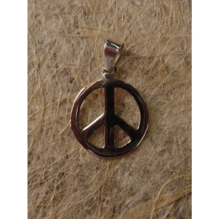 Pendentif argent Peace & Love