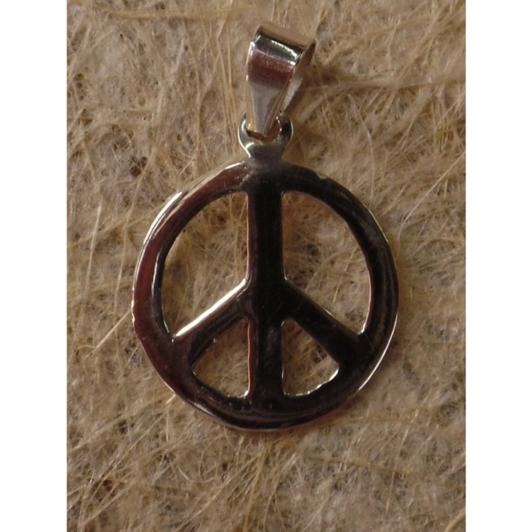 Pendentif argent Peace & Love