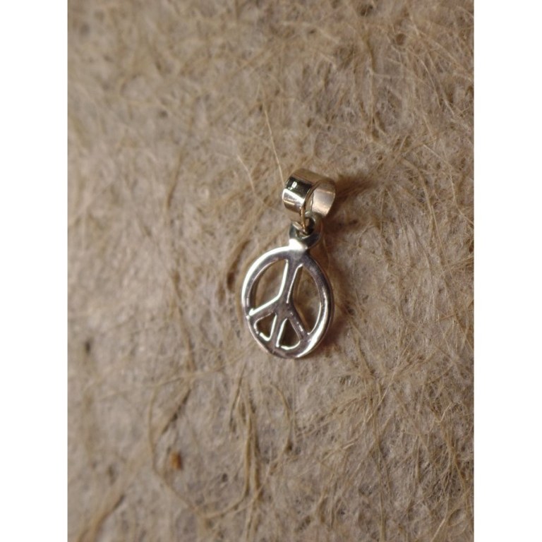 Petit pendentif argent Peace & Love