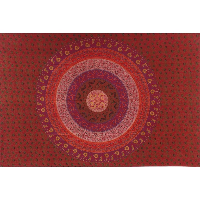 Tenture rouge gerbe de fleurs 6 couleurs