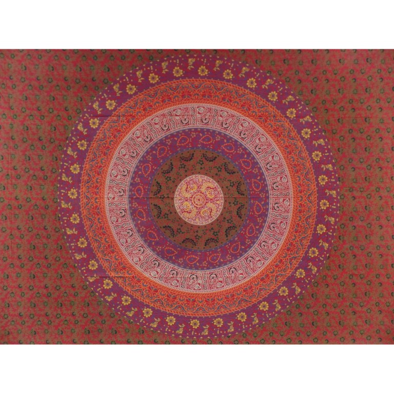 Tenture rouge gerbe de fleurs 6 couleurs