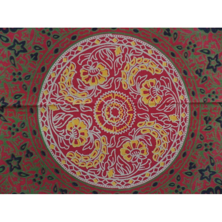 Tenture rouge gerbe de fleurs 6 couleurs