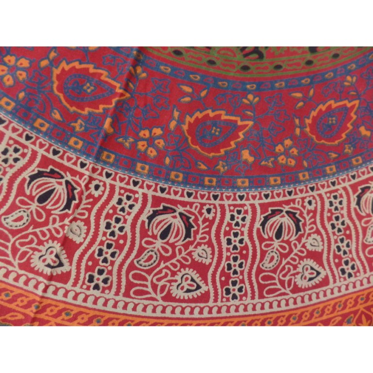 Tenture rouge gerbe de fleurs 6 couleurs