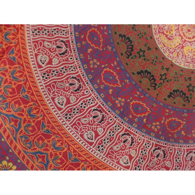 Tenture rouge gerbe de fleurs 6 couleurs