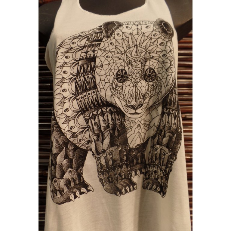 Débardeur panda noir et blanc