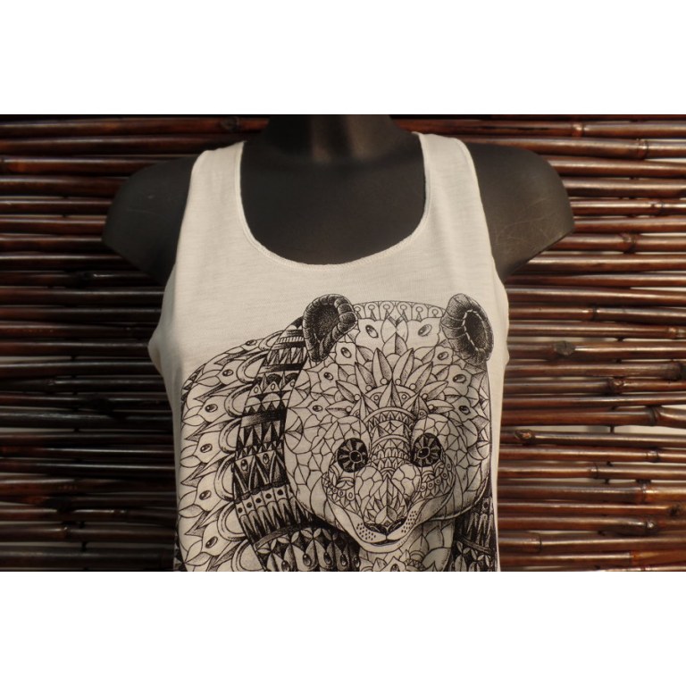 Débardeur panda noir et blanc