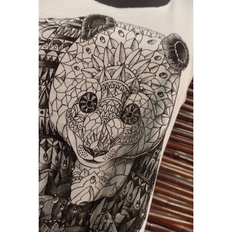 Débardeur panda noir et blanc