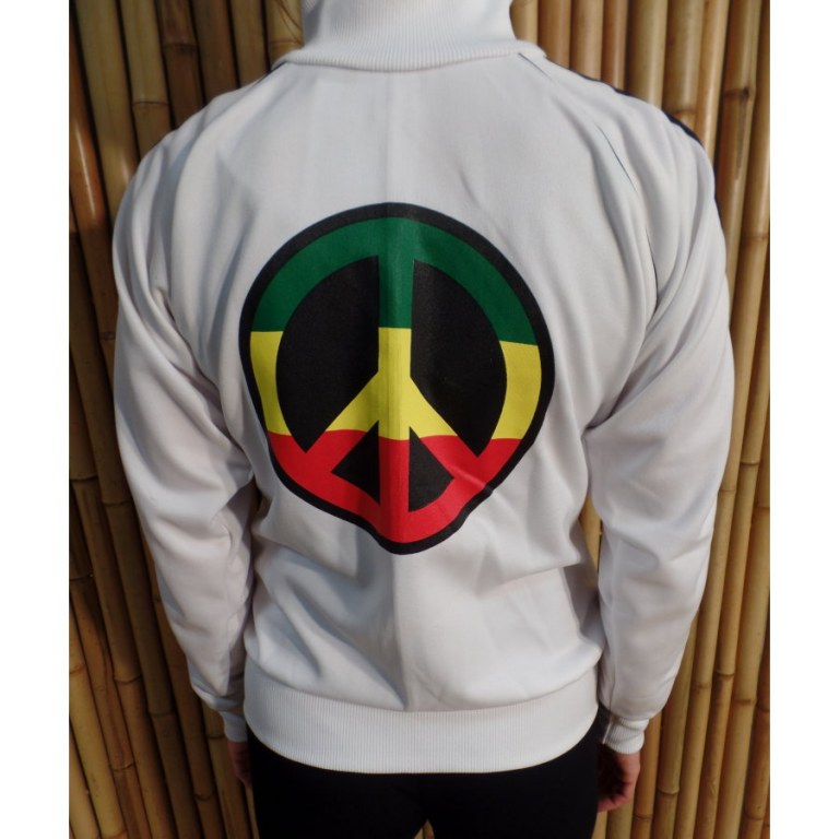 Veste blanche peace and love