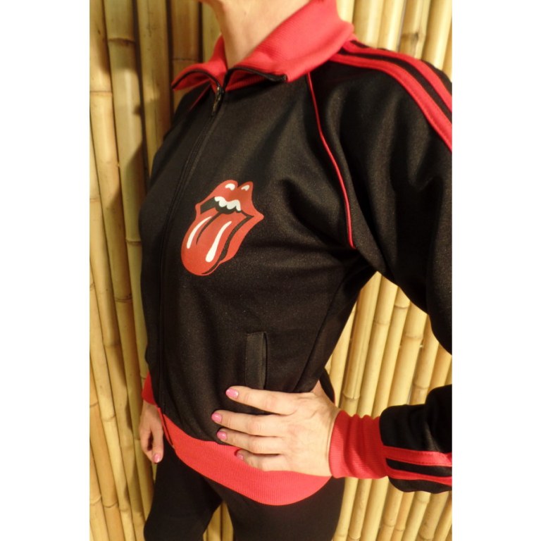 Veste noir/rouge Rolling Stones