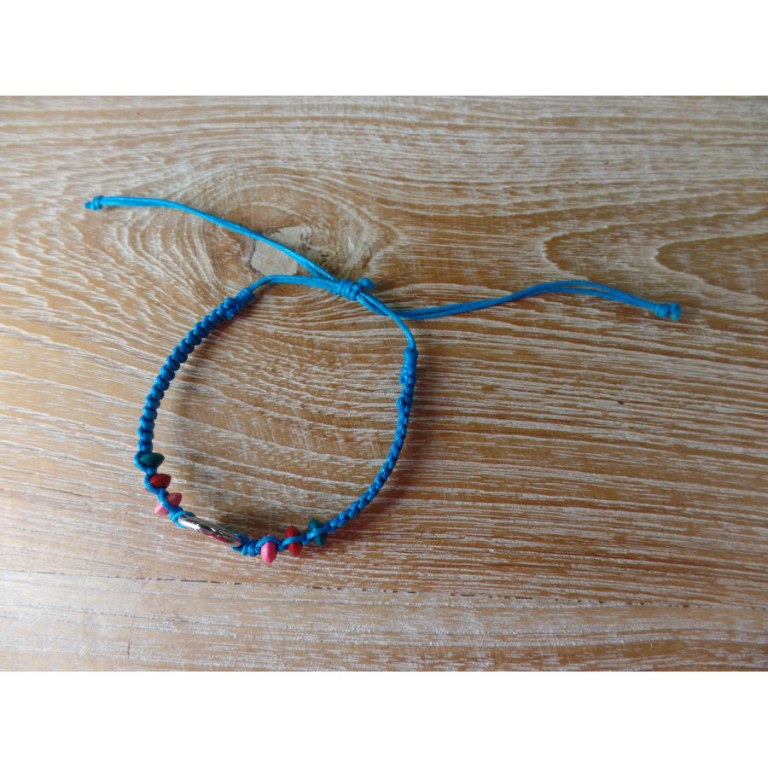 Bracelet peace & love bleu