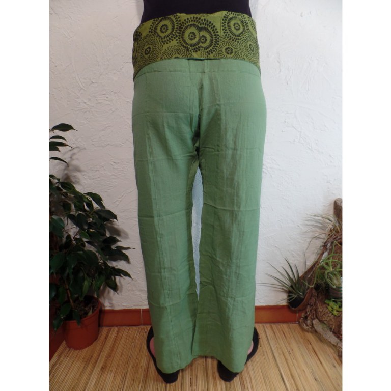 Pantalon thaï revers Koh Samui vert