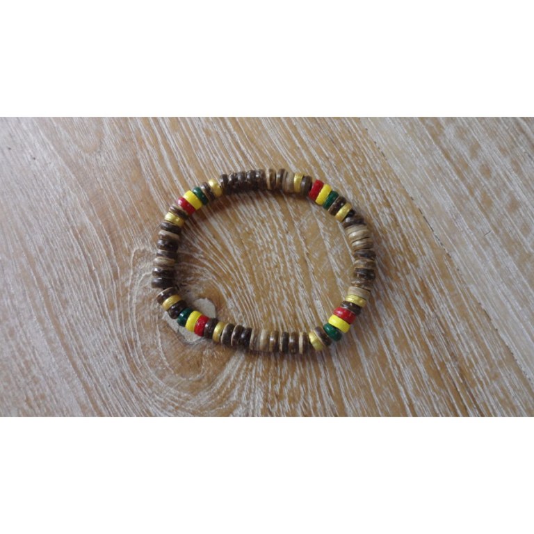 Bracelet fantasia rasta marron