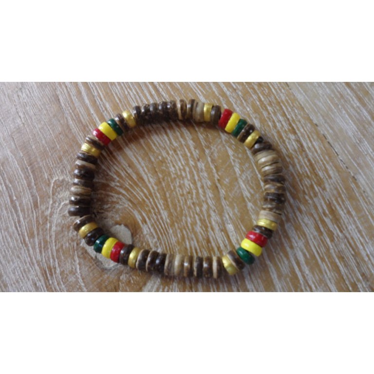 Bracelet fantasia rasta marron