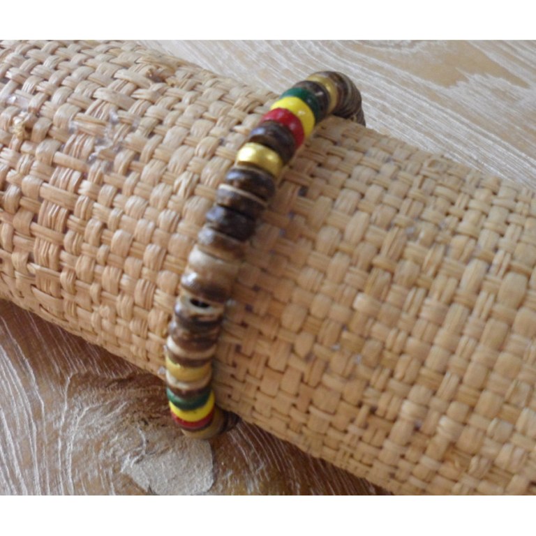 Bracelet fantasia rasta marron