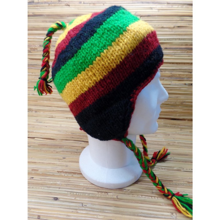 Bonnet en laine rasta