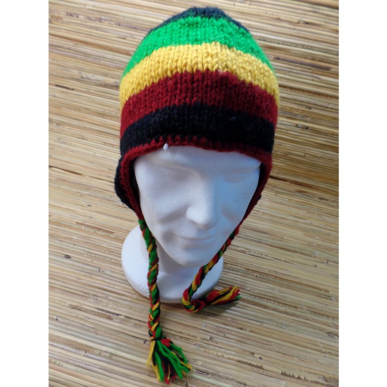 Bonnet en laine rasta