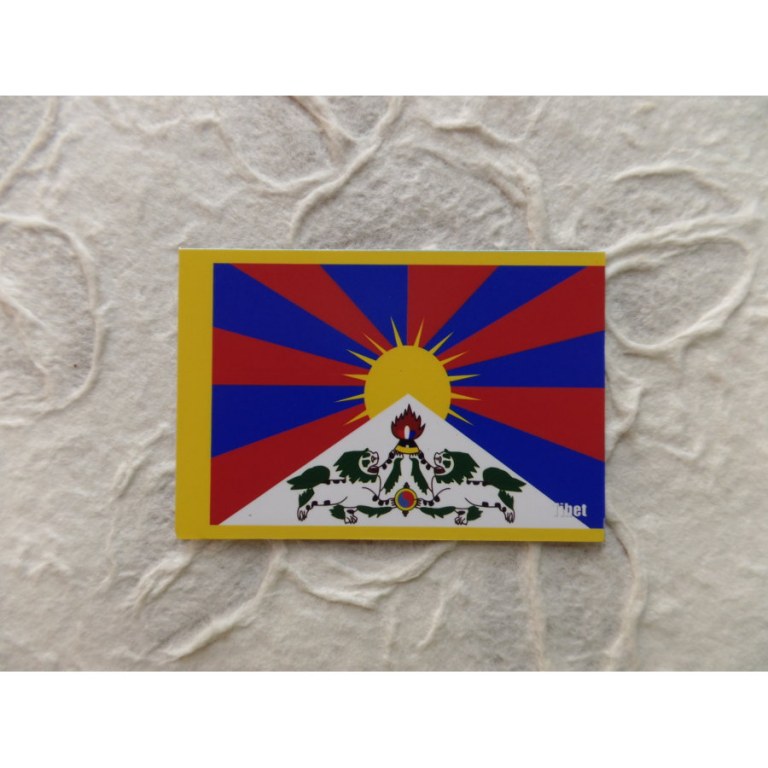 Aimant drapeau du Tibet
