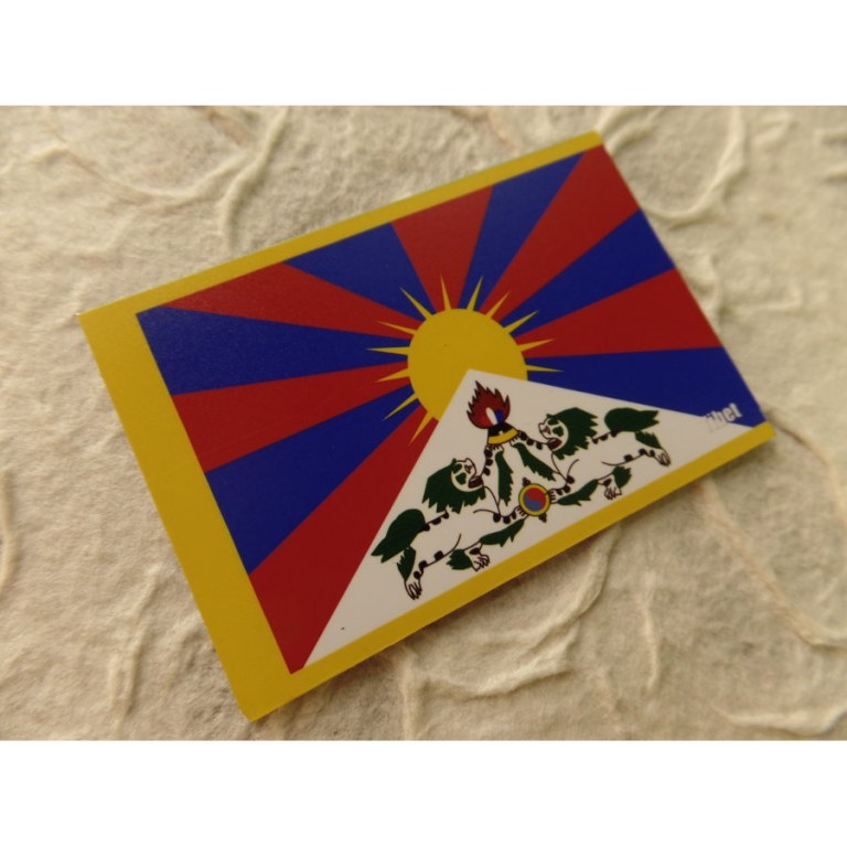 Aimant drapeau du Tibet