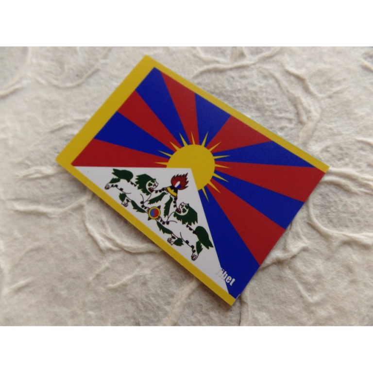 Aimant drapeau du Tibet