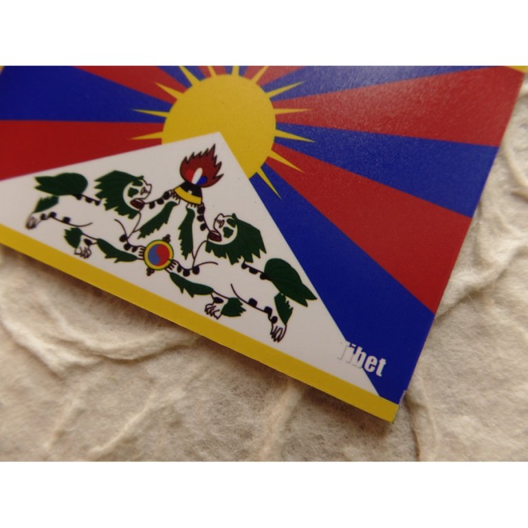 Aimant drapeau du Tibet