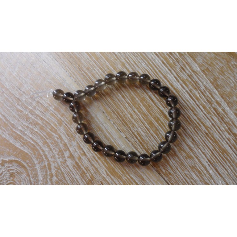 Bracelet mala quartz fumé