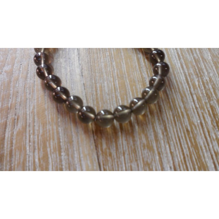 Bracelet mala quartz fumé