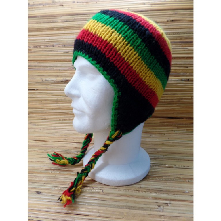 Bonnet en laine rasta