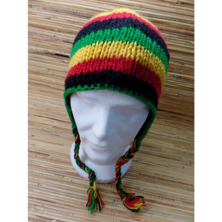 Bonnet en laine rasta