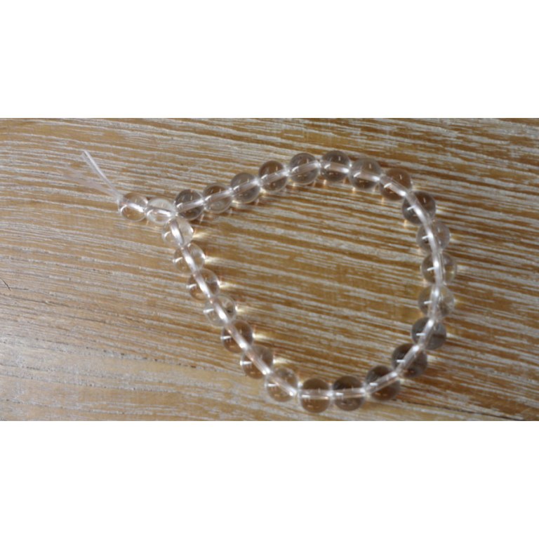 Bracelet mala quartz clair