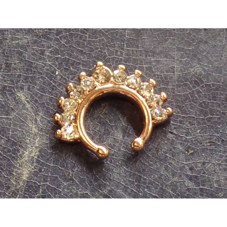 Bijou septum rose strass