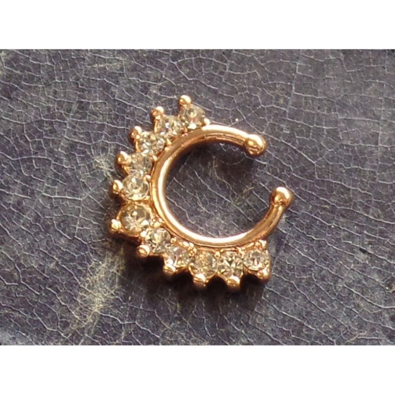 Bijou septum rose strass