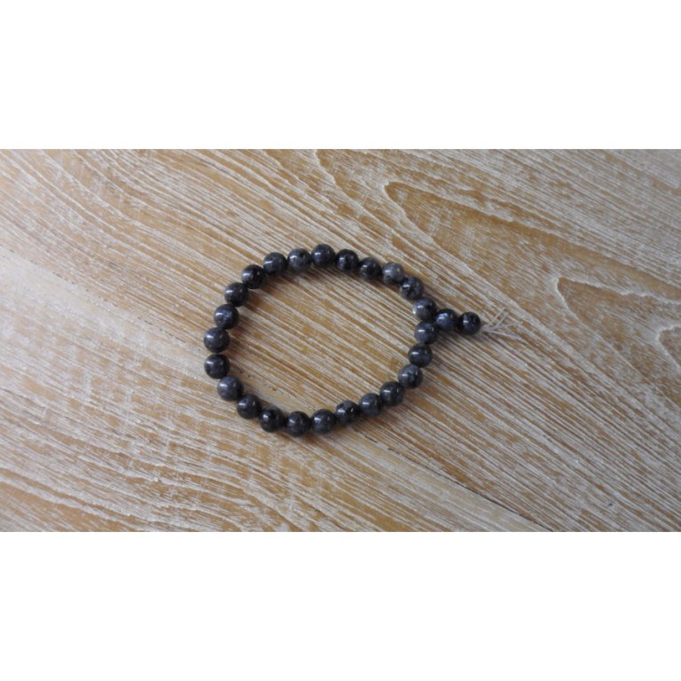 Bracelet mala labradorite noire