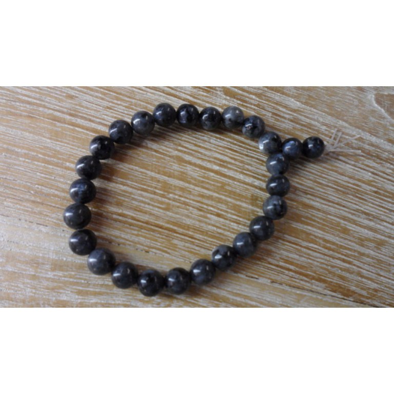 Bracelet mala labradorite noire