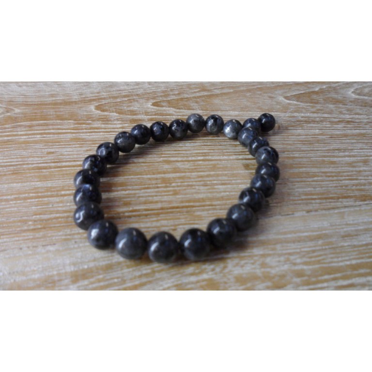 Bracelet mala labradorite noire