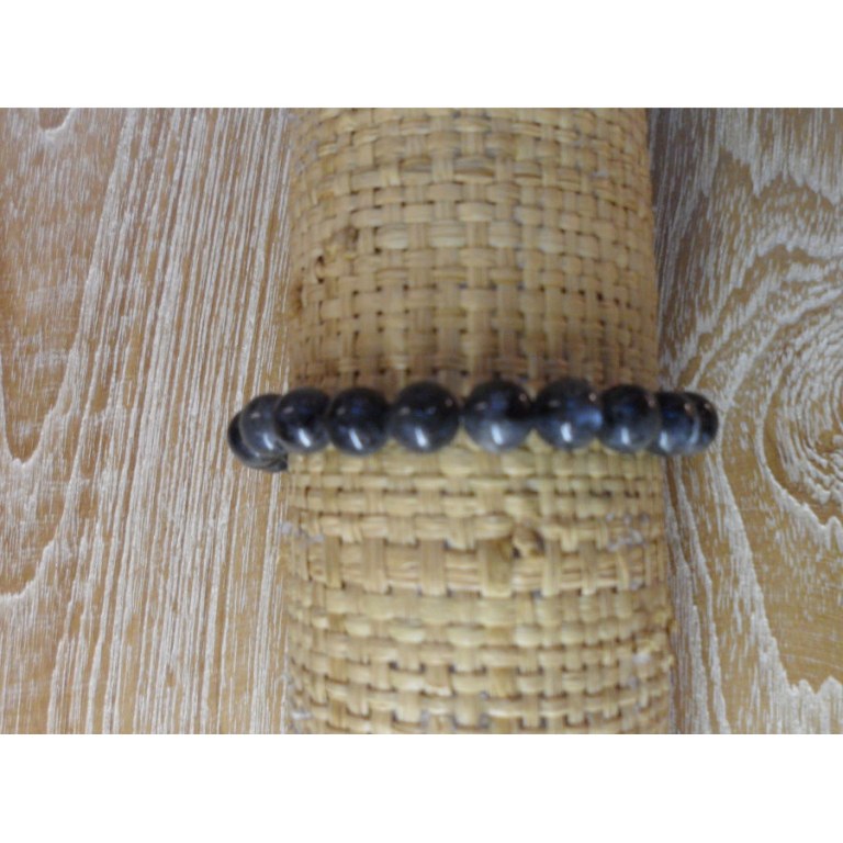 Bracelet mala labradorite noire