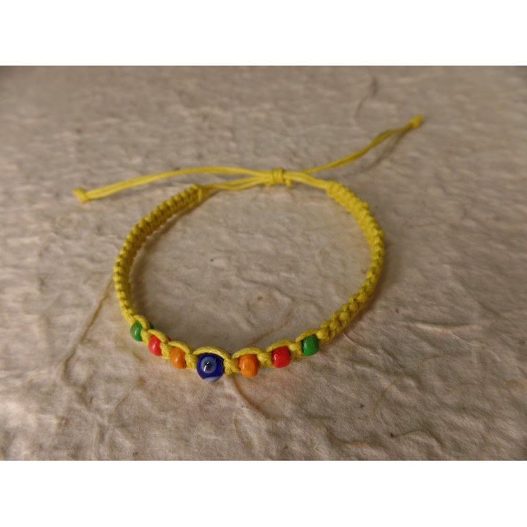 Bracelet jaune oeil