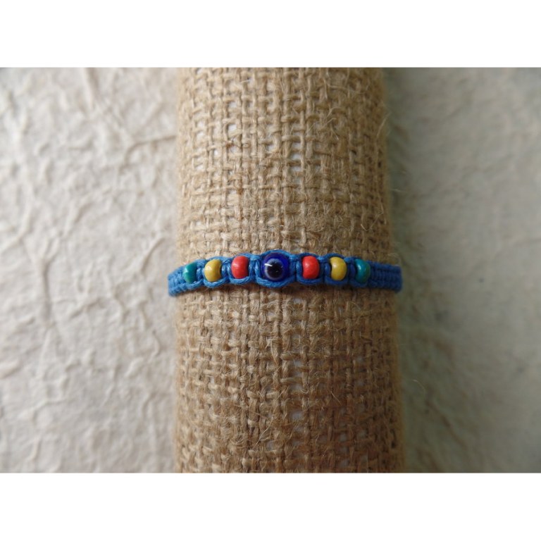 Bracelet bleu foncé oeil