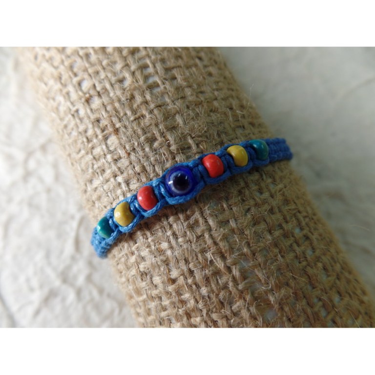 Bracelet bleu foncé oeil