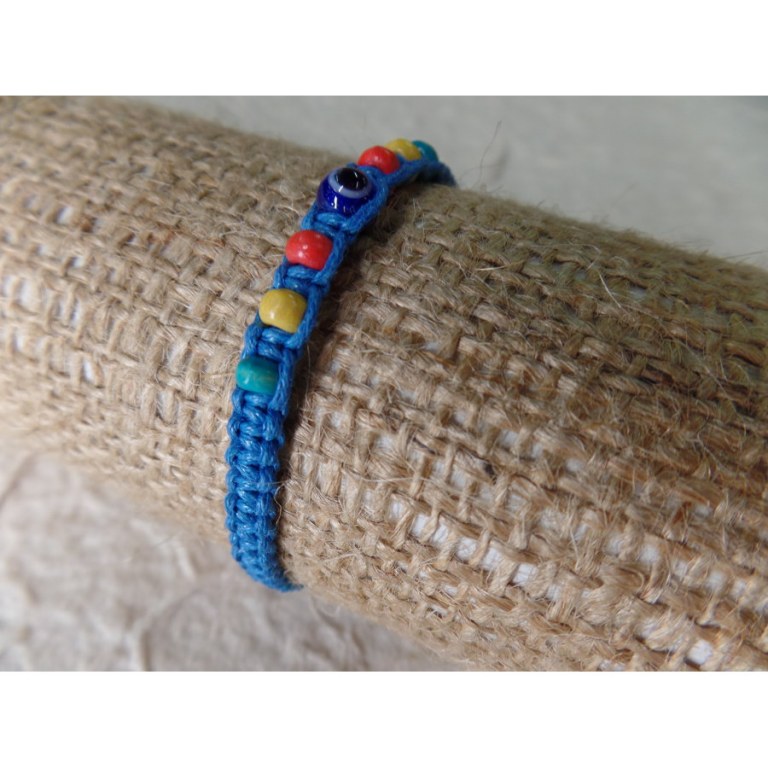 Bracelet bleu foncé oeil