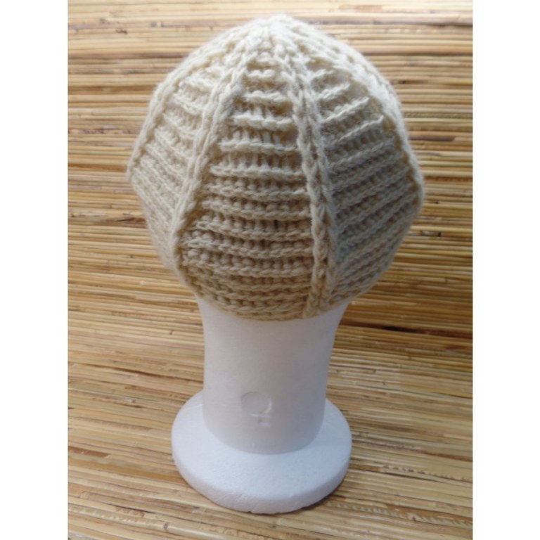 Casquette en laine gavroche beige