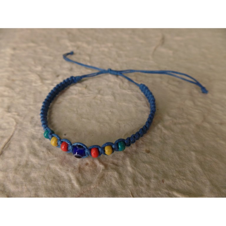 Bracelet bleu foncé oeil