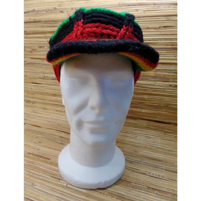 Casquette en laine gavroche rasta