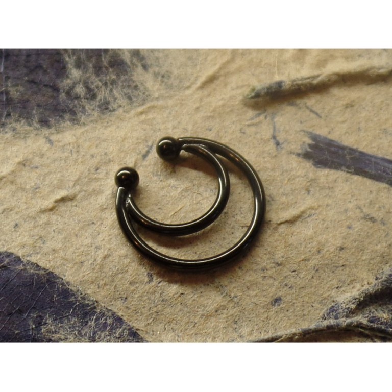 Bijou septum luna noir