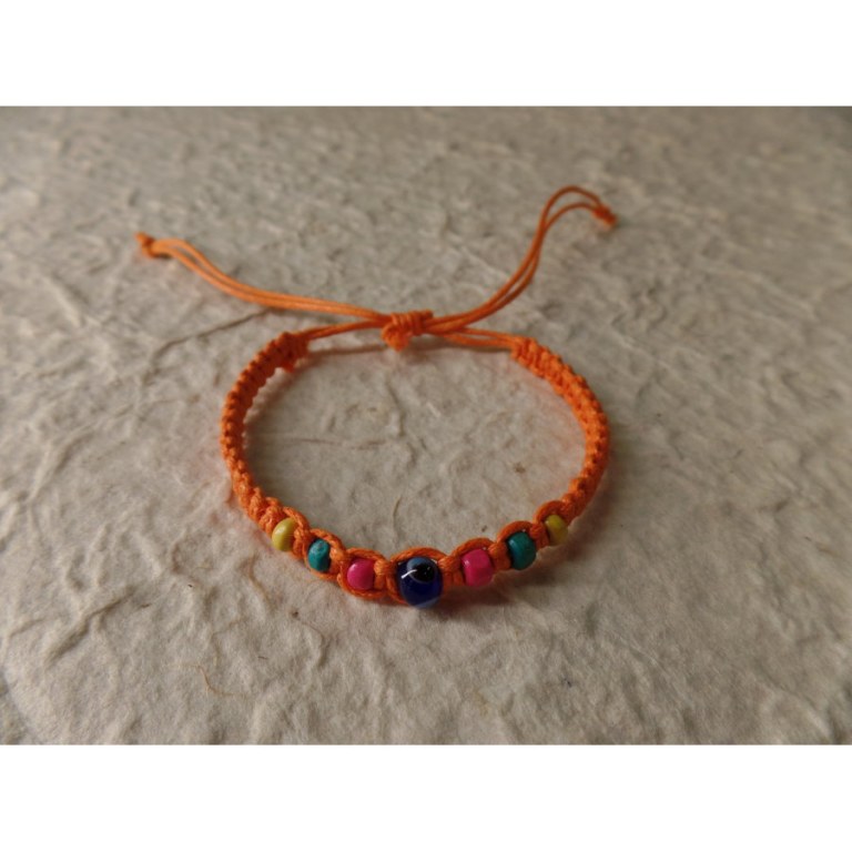 Bracelet orange oeil