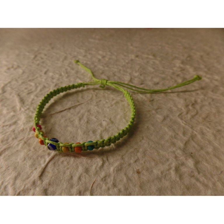 Bracelet vert anis oeil