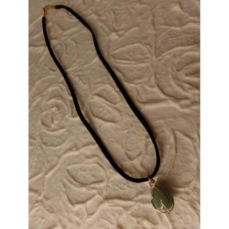 Collier cordon pendentif jade